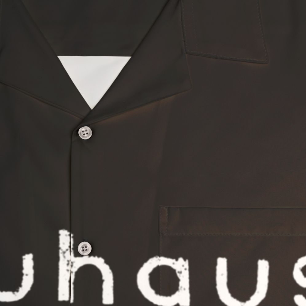 Bauhaus Post Punk 80s Retro White Version Hawaiian Shirt - Detail