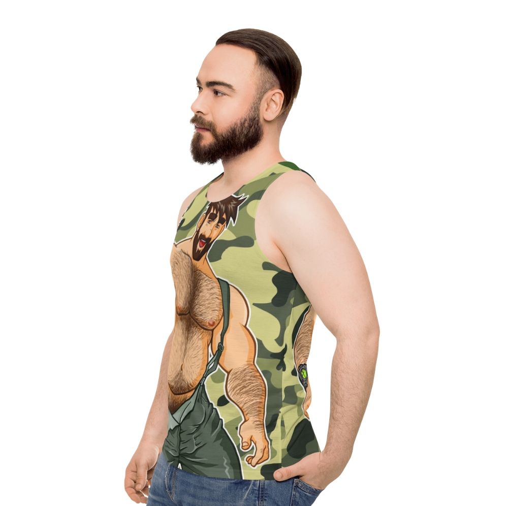 Camo Unisex Tank Top - men side