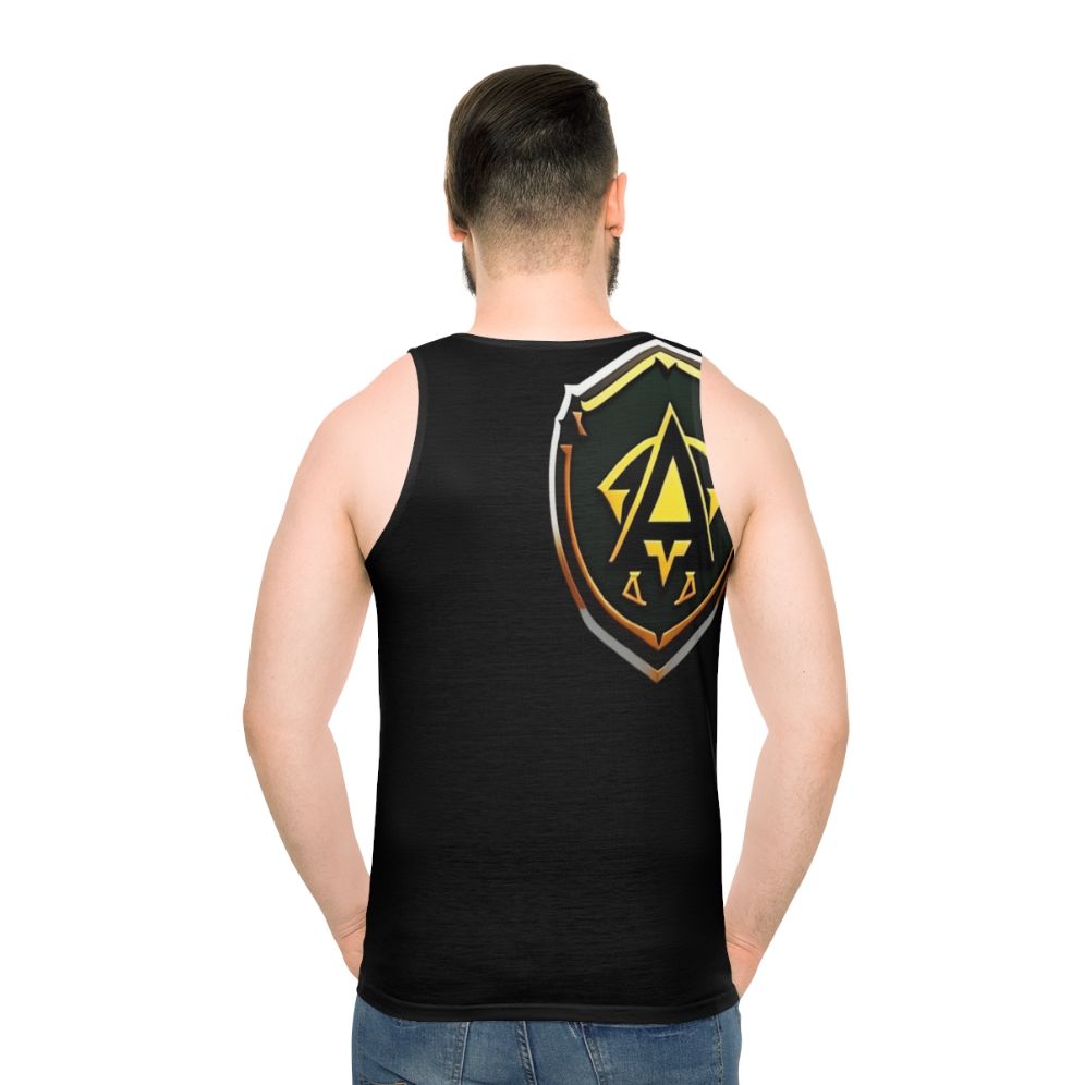 Triforce inspired unisex tank top - men back