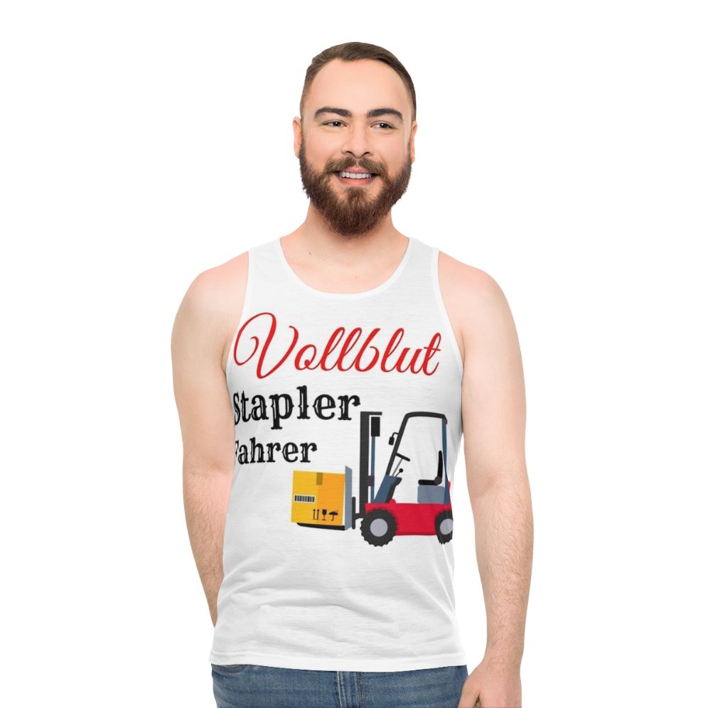 Forklift driver unisex tank top - men