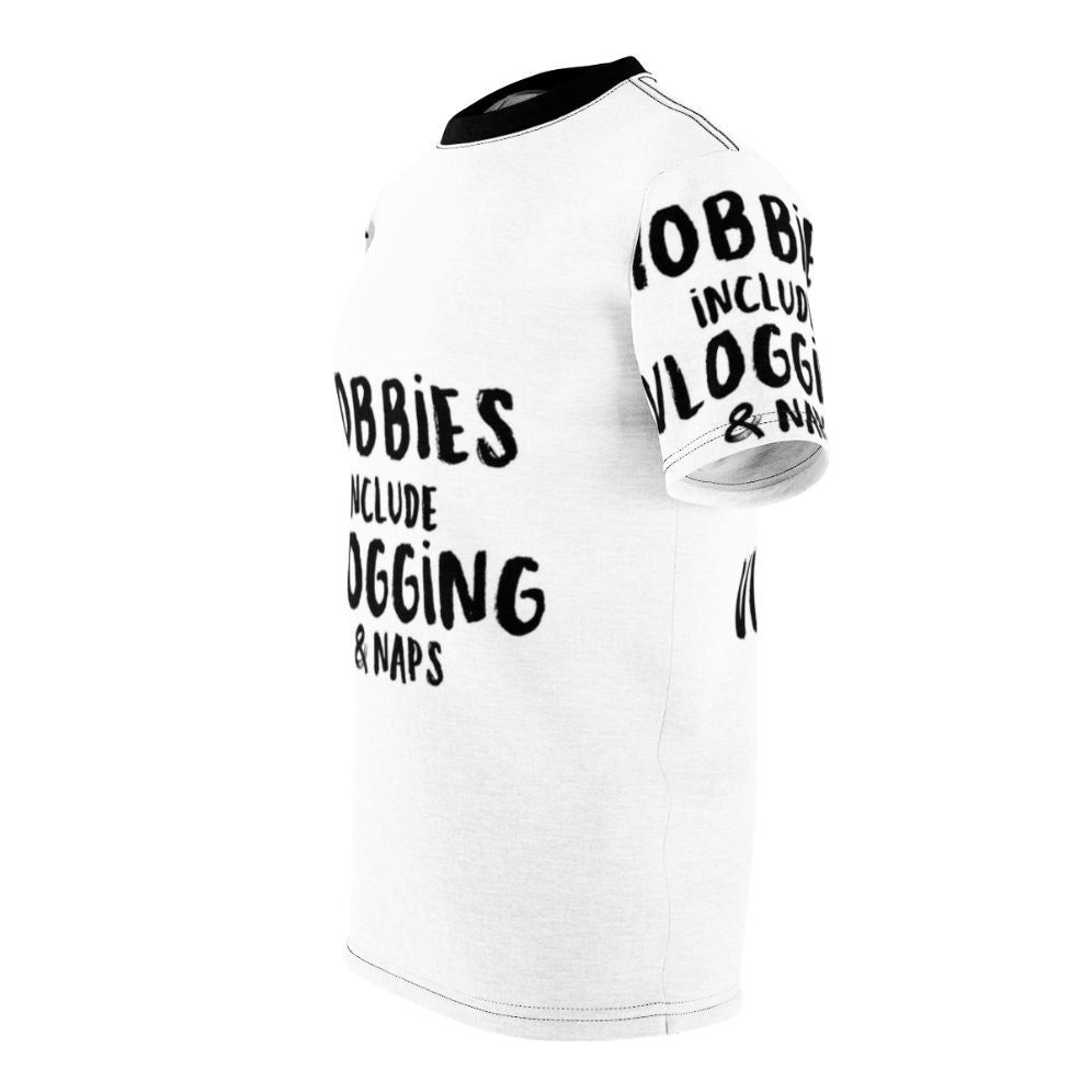 Vlogging and Napping Hobbies T-Shirt - men left