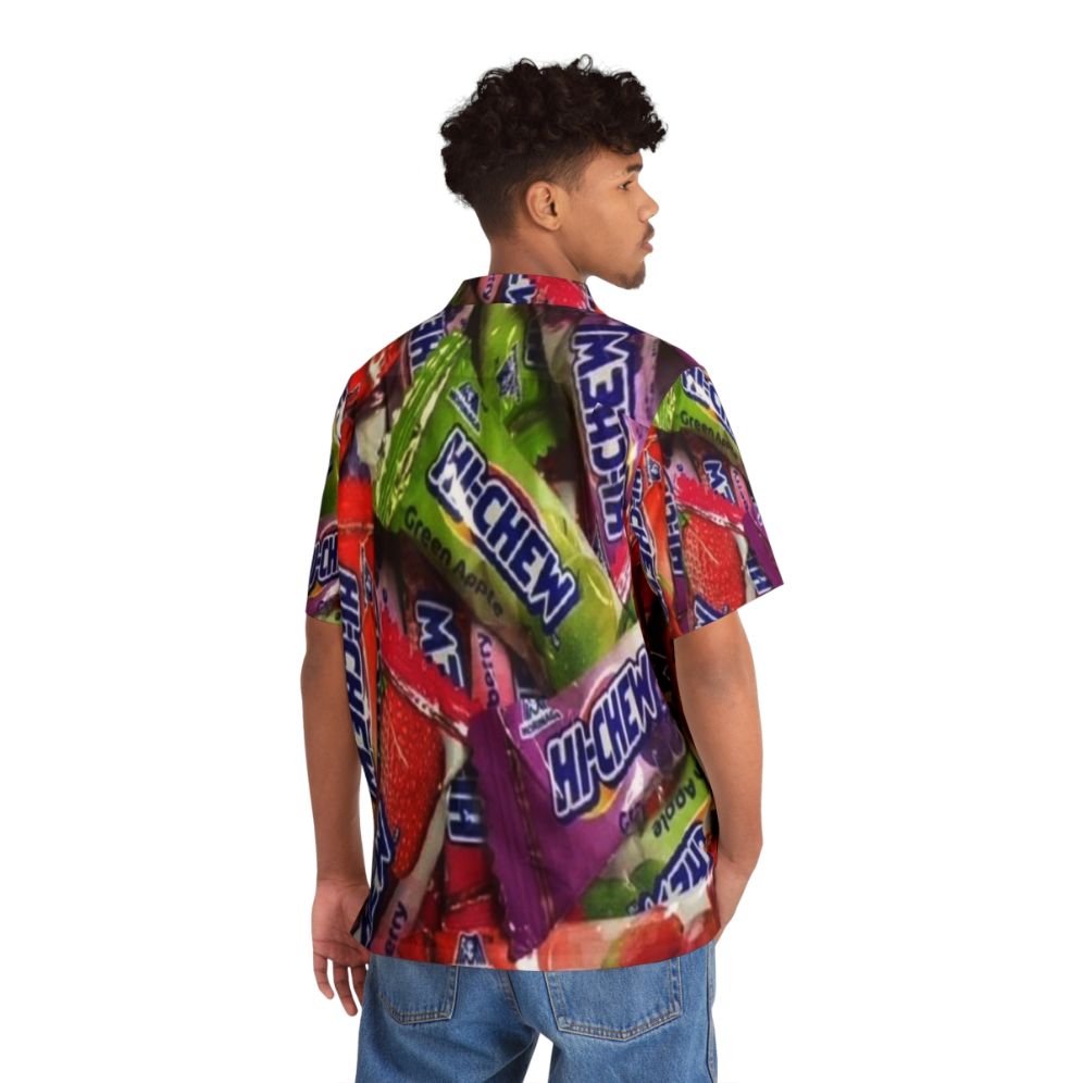 Colorful Hawaiian Shirt with Hi Chew Candy Prints - People Back