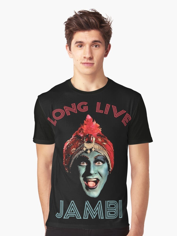 "Jambi the Genie from 80s TV show Peewee Herman Graphic T-Shirt" - Men