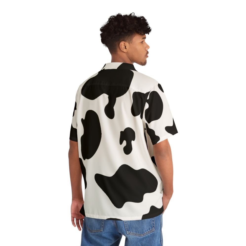 Cow pattern and spots animal print Hawaiian-style shirt - People Back