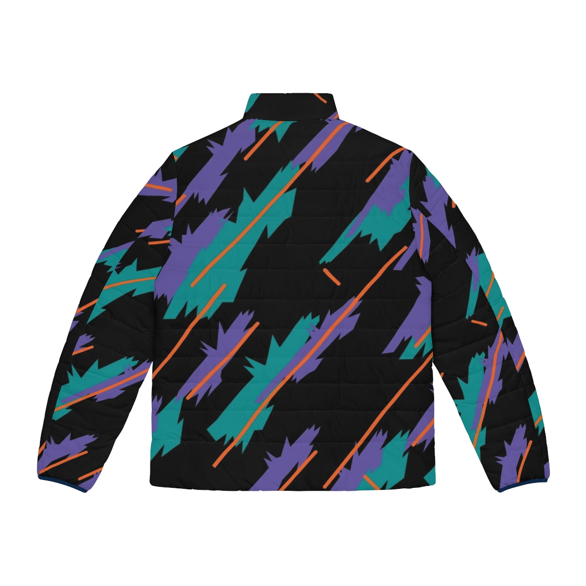 HKS Tribute Livery Pattern Puffer Jacket, featuring iconic JDM tuner car design - Back