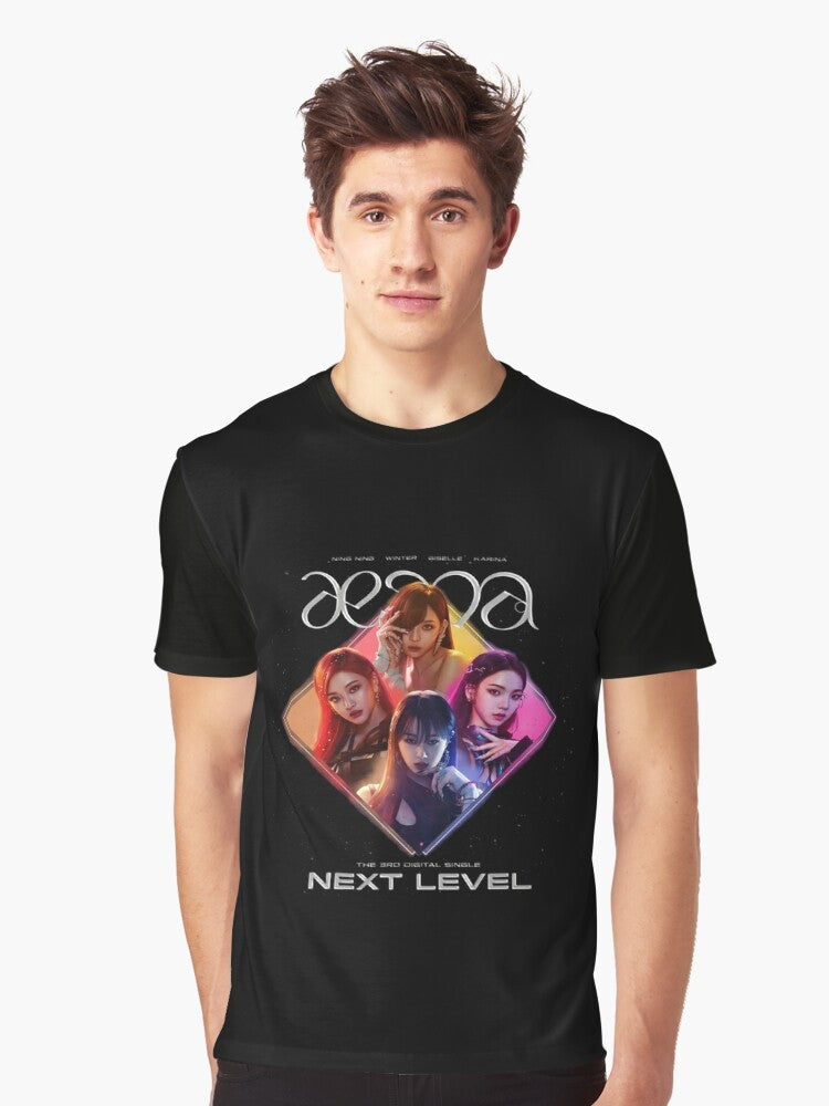 Aespa Kpop Lightstick Graphic T-Shirt - Men