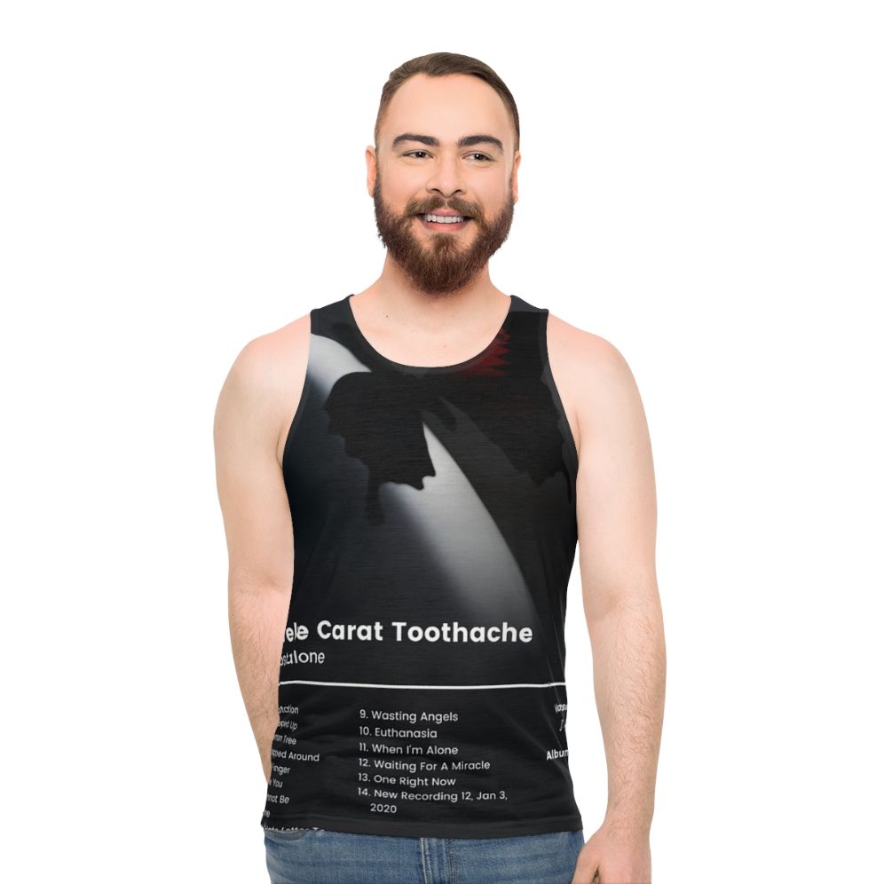 Minimalist music-inspired unisex tank top - men