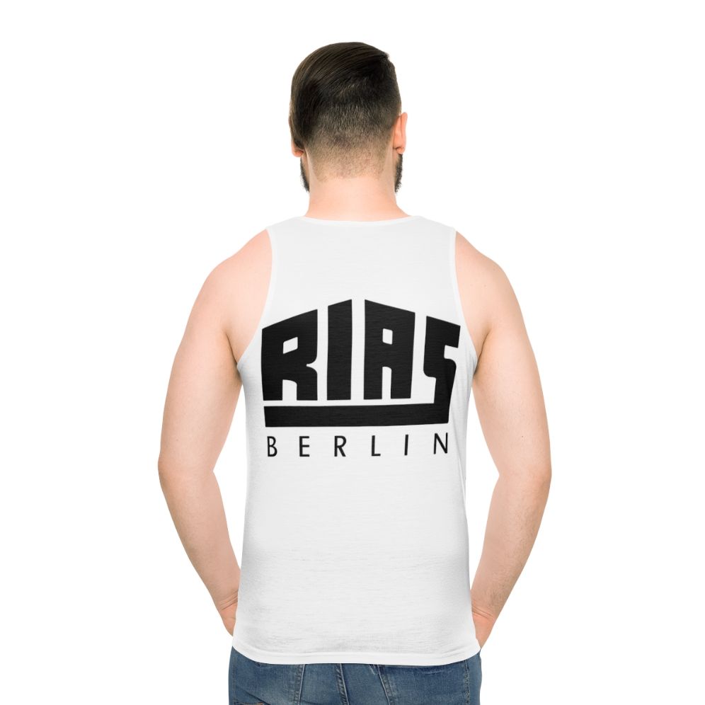 Rias Berlin Unisex Tank Top featuring German design - men back