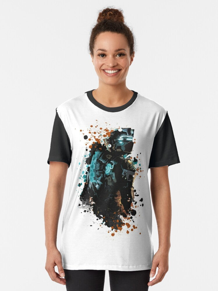 Isaac Clarke's Dark Splatter Dead Space Graphic T-Shirt - Women