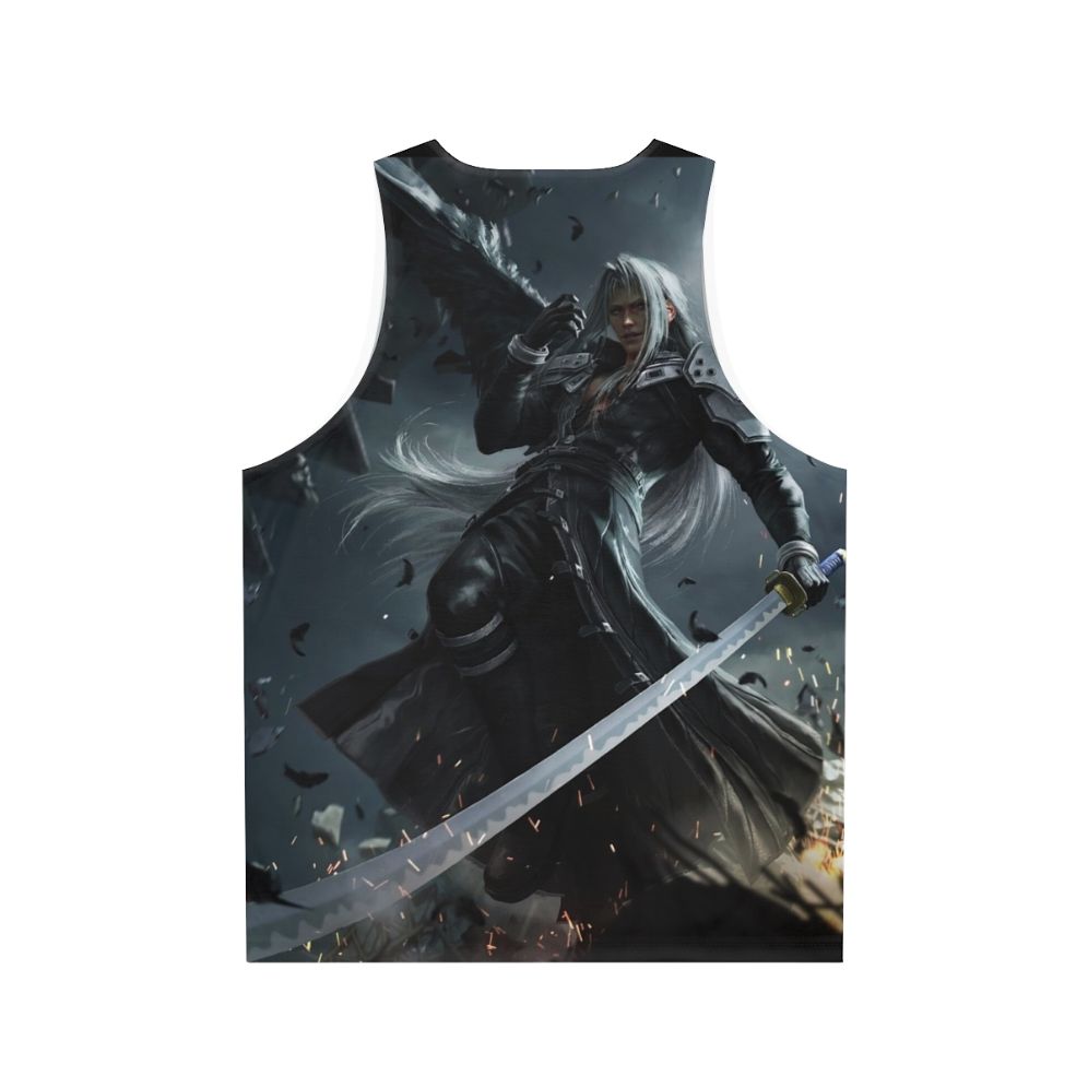 Sephiroth one-winged angel fantasy video game tank top - Back