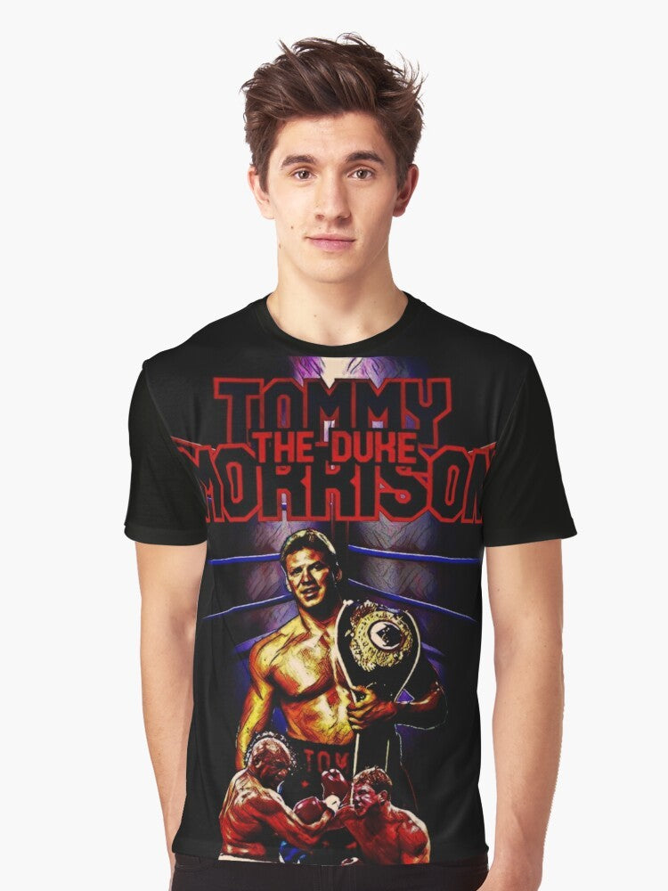 Tommy Morrison, the heavyweight boxing champion, featured on a graphic t-shirt - Men