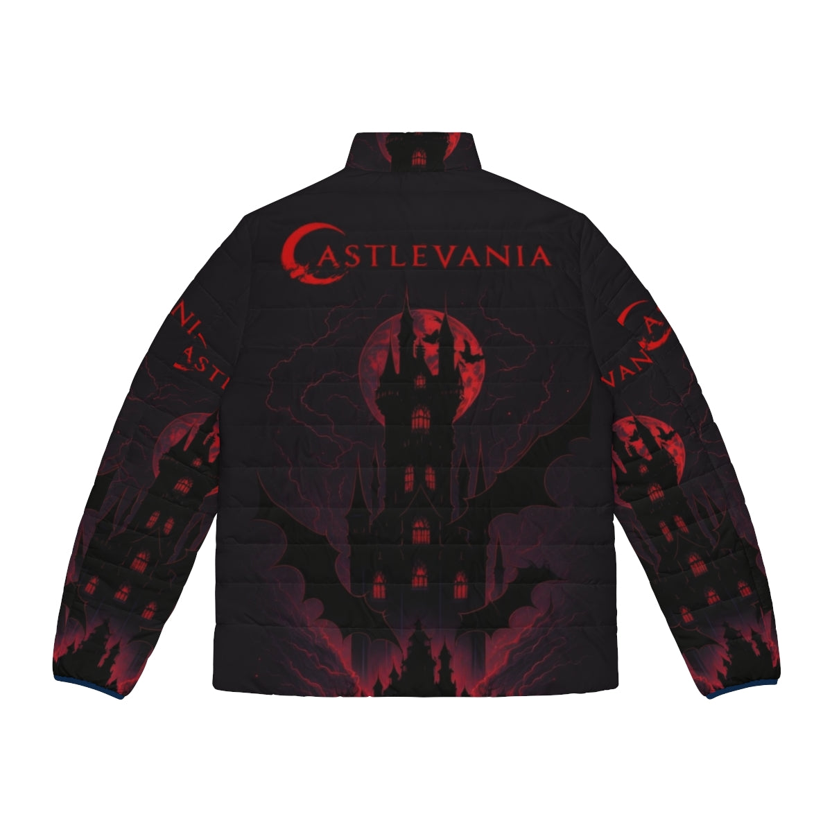 Castlevania-inspired puffer jacket with gothic atmosphere - Back