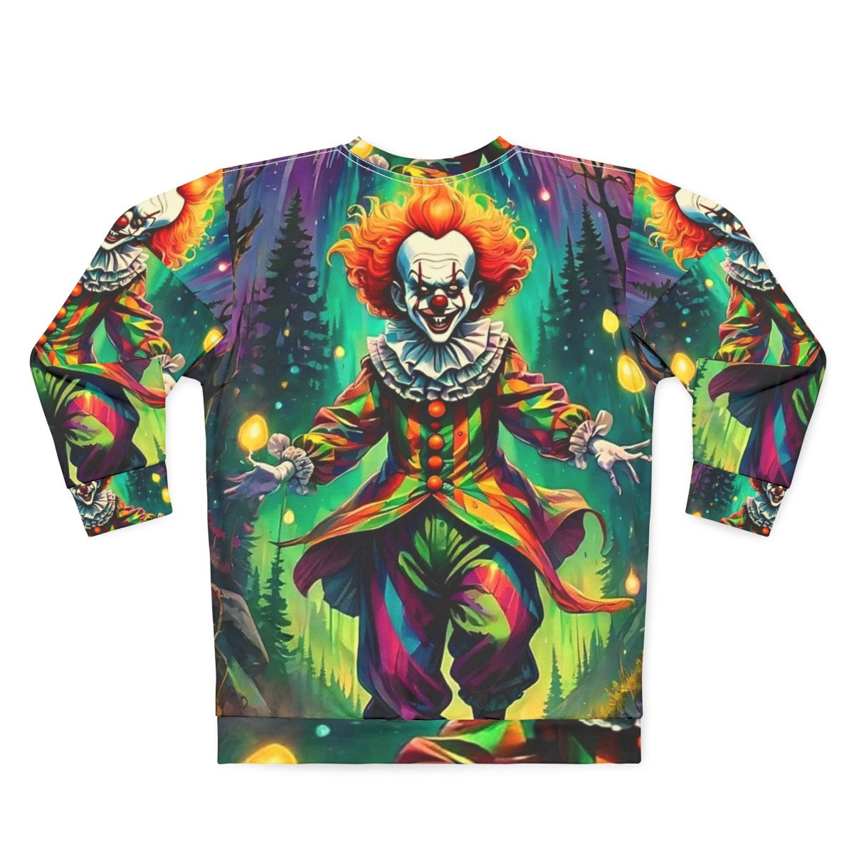 Spooky clown Halloween sweatshirt - Back