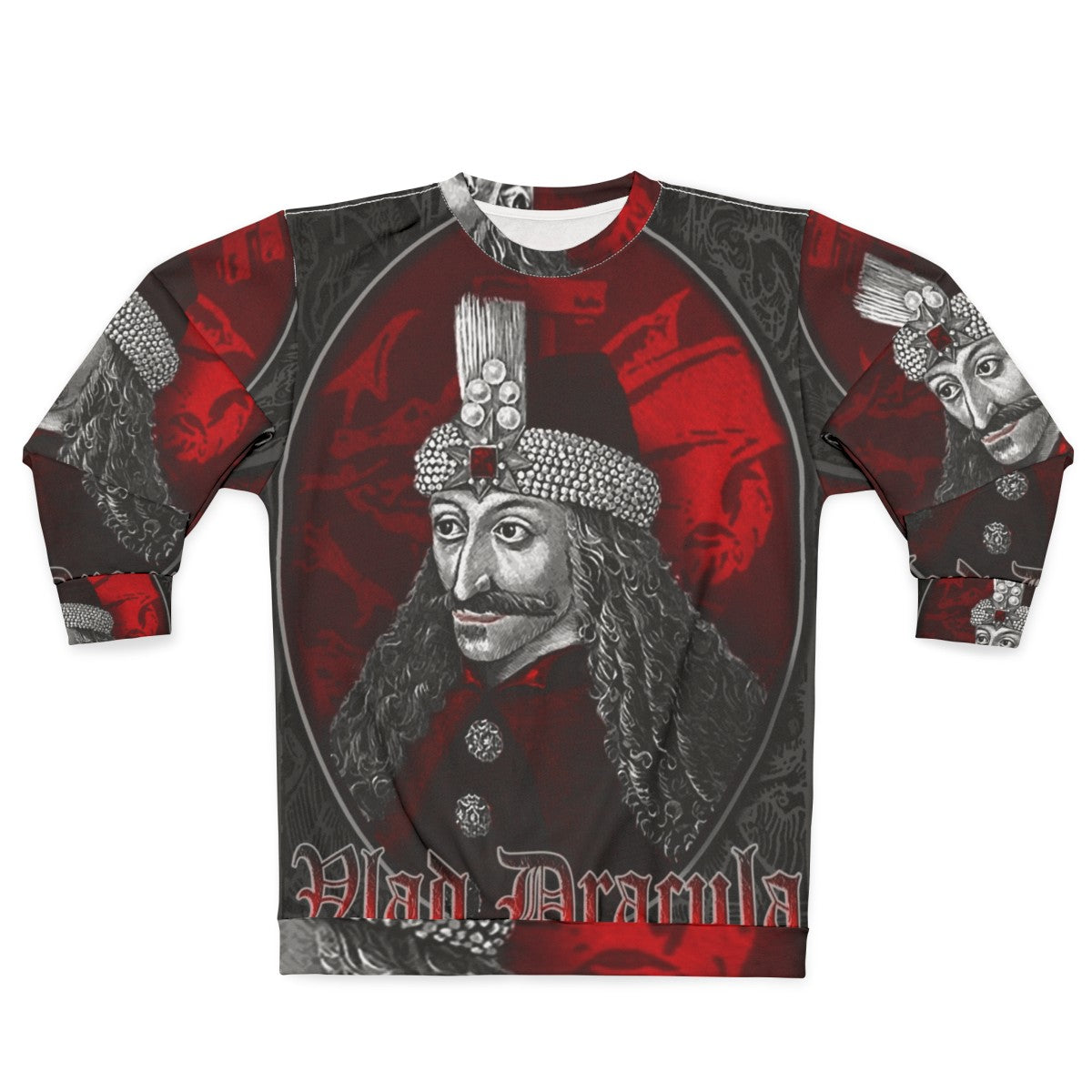 Vlad Dracula Gothic Sweatshirt with Vampire Imagery