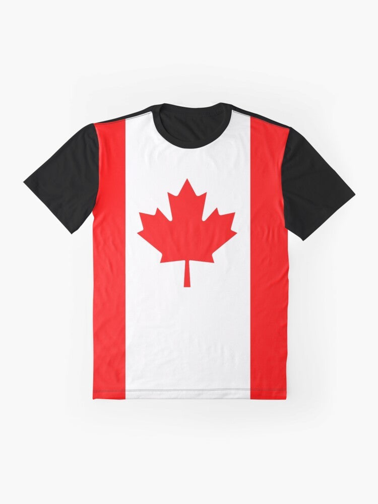 Canada Flag Graphic T-Shirt - Celebrate Canadian national pride with this stylish graphic tee featuring the iconic Canadian flag. - Flat lay