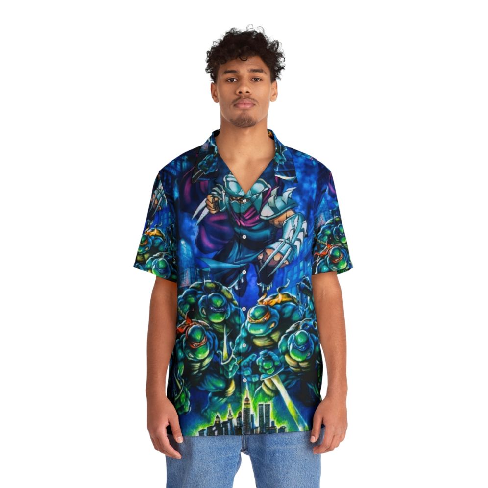 Teenage Mutant Ninja Turtles Hyper Stone Manhattan Hawaiian Shirt - People Front