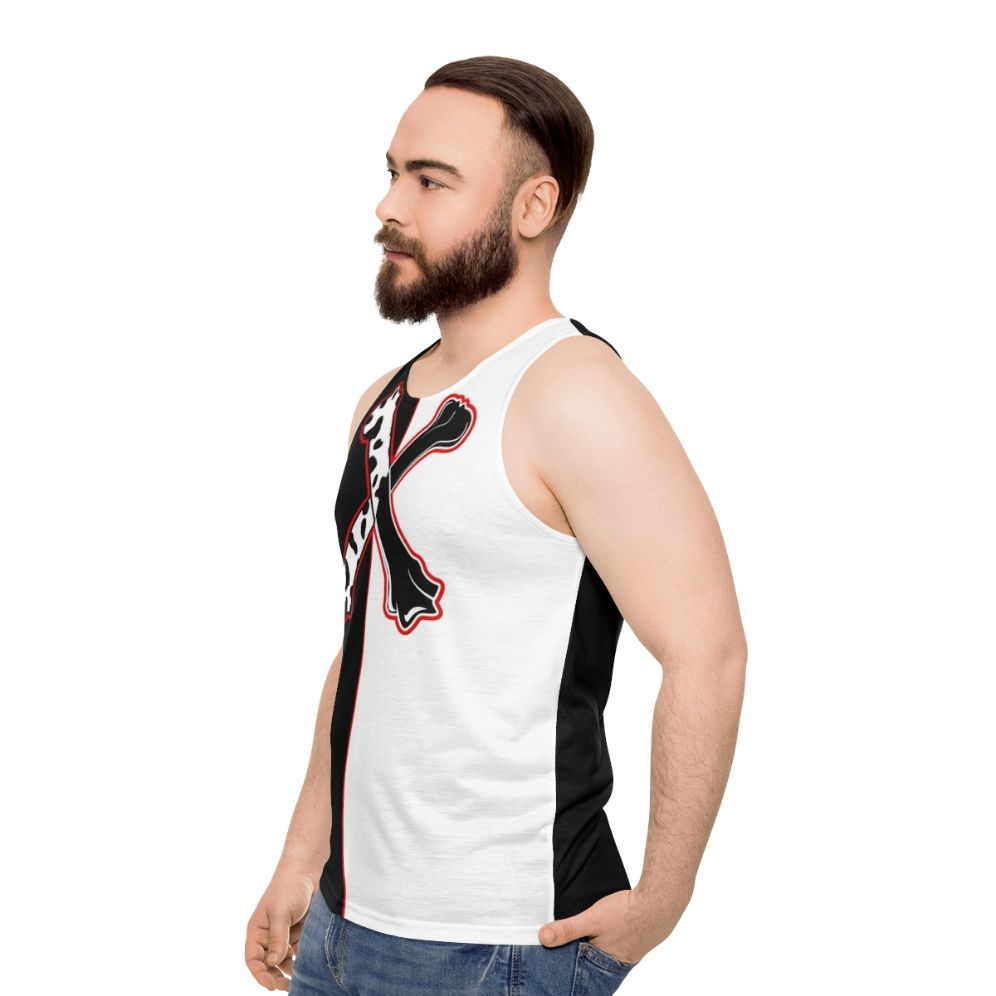 Dalmatian cross bones unisex tank top - men side