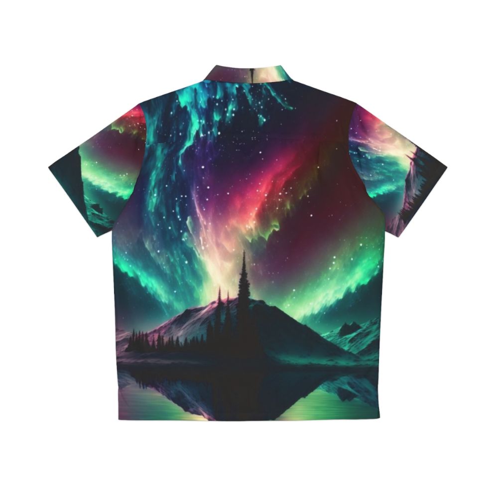 Aurora Borealis Hawaiian Shirt with Stunning Nature Landscape - Back