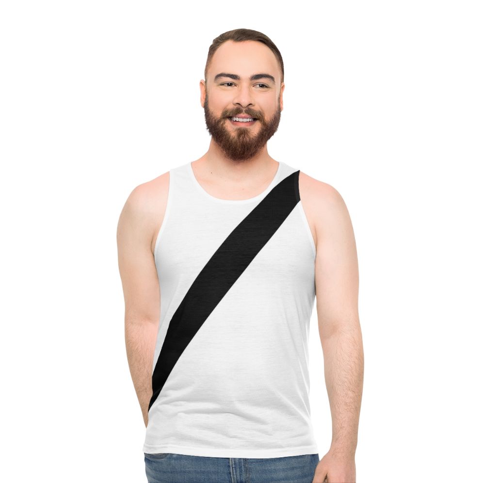 Unisex safety belt car seat belt tank top - men