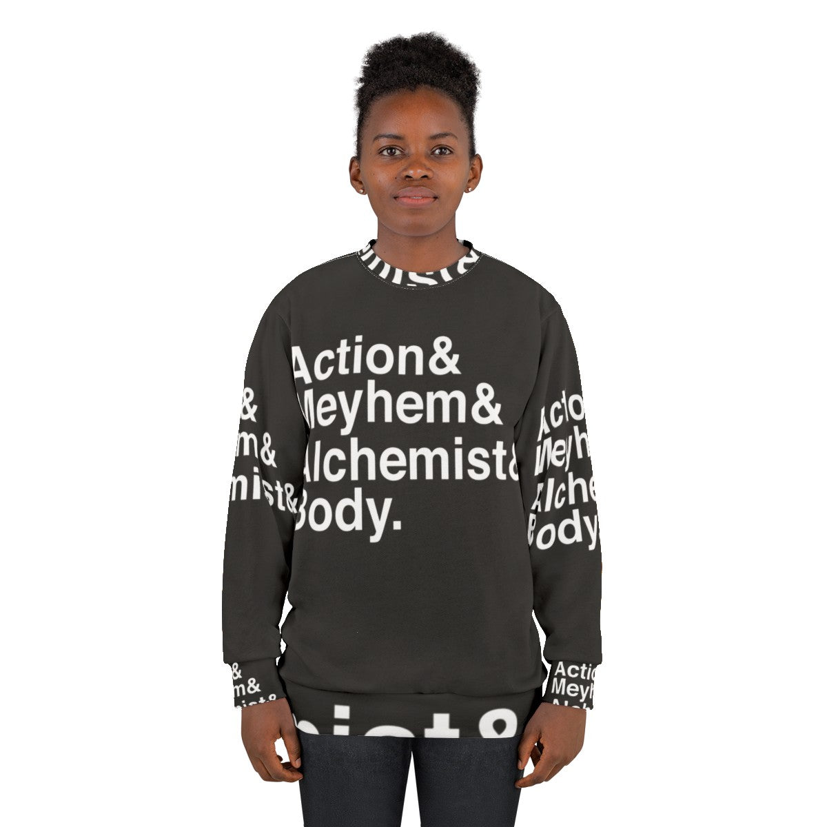 FTD Crew Sweatshirt with New York Rap and Hip Hop Graphics - women