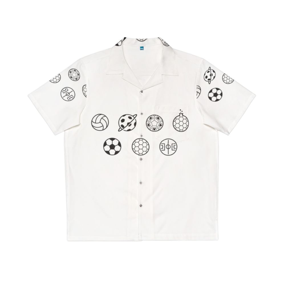 football soccer balls hawaiian shirt for sports fans