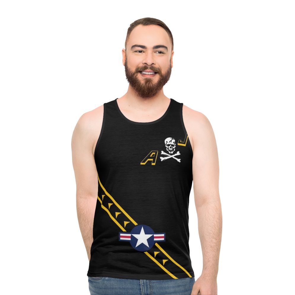 VF84 Jolly Rogers Unisex Military Aircraft Tank Top - men