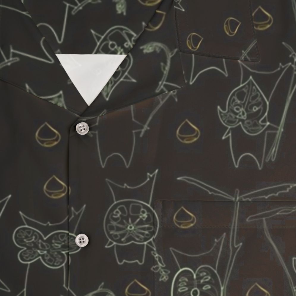 Korok-themed Hawaiian shirt inspired by The Legend of Zelda: Breath of the Wild - Detail