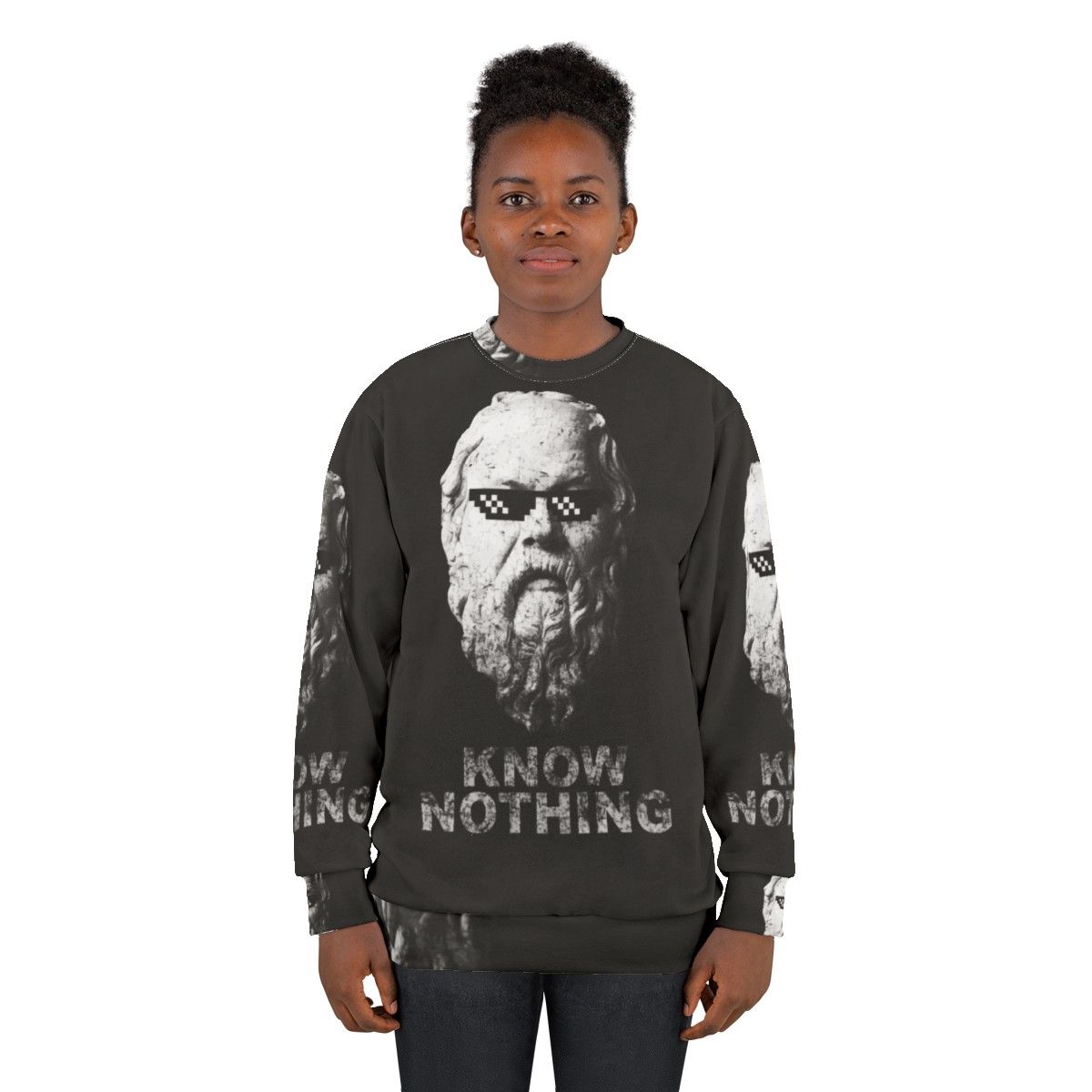 "Know Nothing" Socratic Philosophy Sweatshirt - women