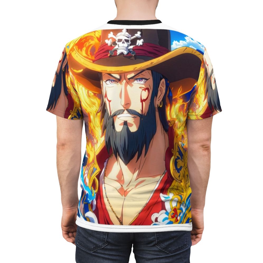 Intricate abstract design on a high-quality custom t-shirt - men back