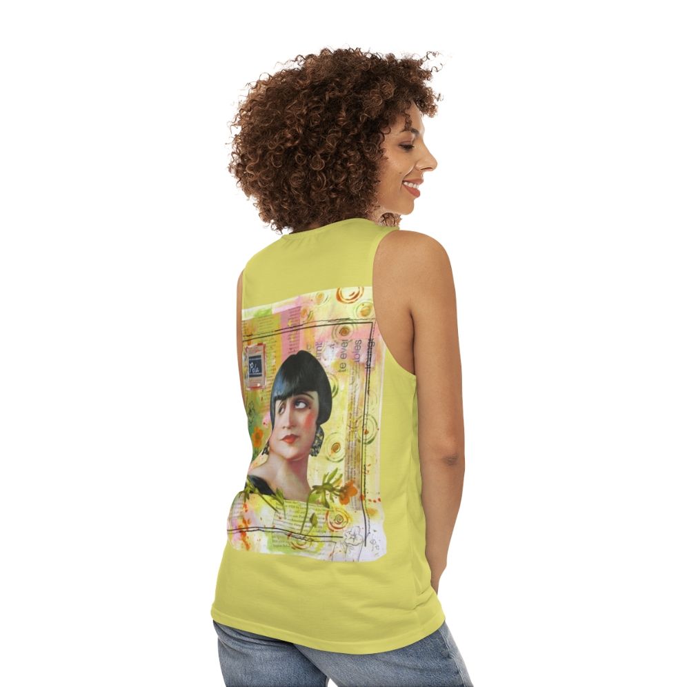 Pola Negri 1920s vintage collage unisex tank top - women back