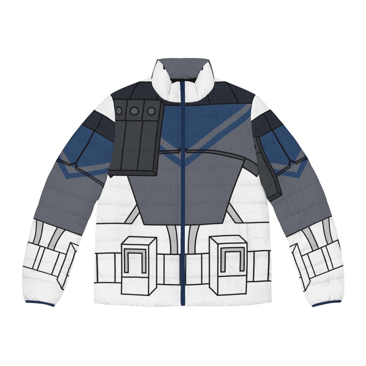 Star Wars Clone Trooper Fives Armor Puffer Jacket with tactical design