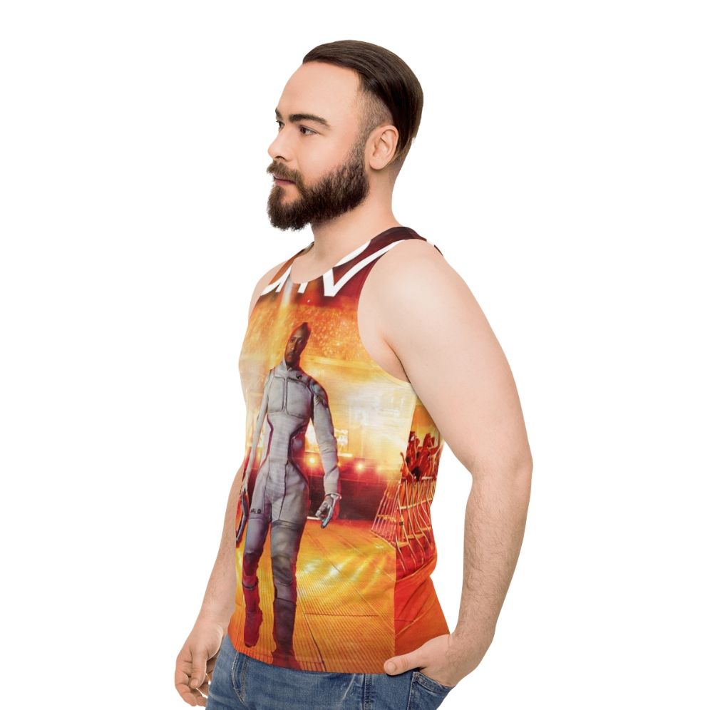 Star Hunter Soprano Singer Unisex Music Album Tank Top - men side