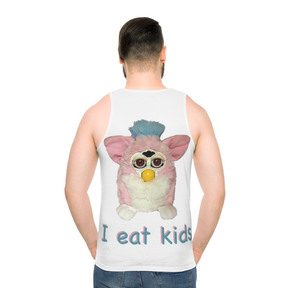 Cursed Furby Unisex Tank Top - men back