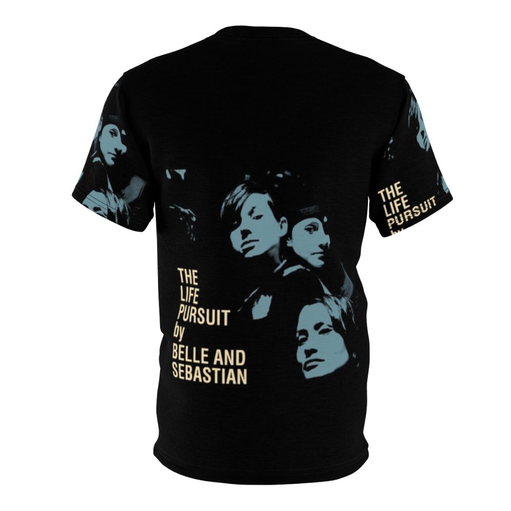 Indie-inspired AOP t-shirt design featuring the band Belle and Sebastian - Back