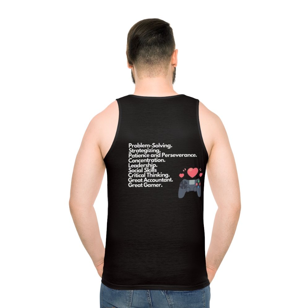 Unisex Accounting & Gaming Skills Tank Top - men back