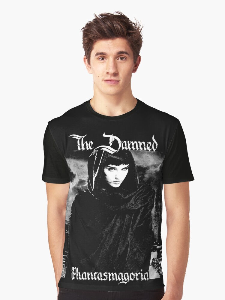 Phantasmagoric gothic graphic t-shirt featuring The Damned band logo - Men