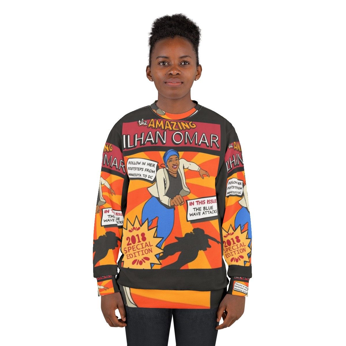 Ilhan Omar Feminist Superhero Sweatshirt - women