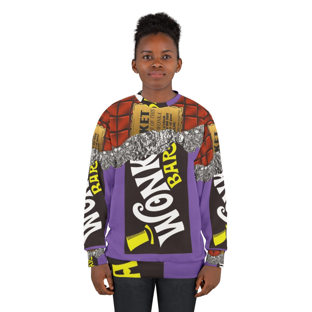 Wonka's Golden Ticket Chocolate Factory Sweatshirt - women