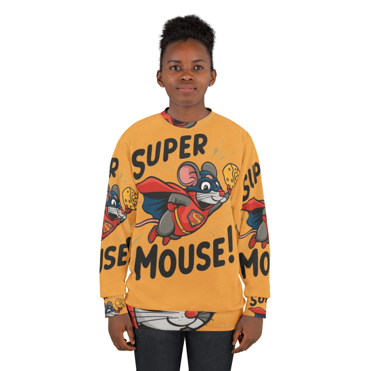 Super Mouse Superhero Graphic Sweatshirt - women