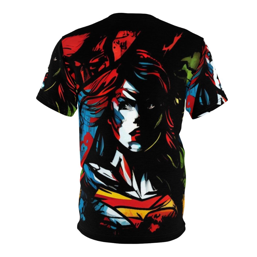 Superhero graphic t-shirt with all-over print design - Back