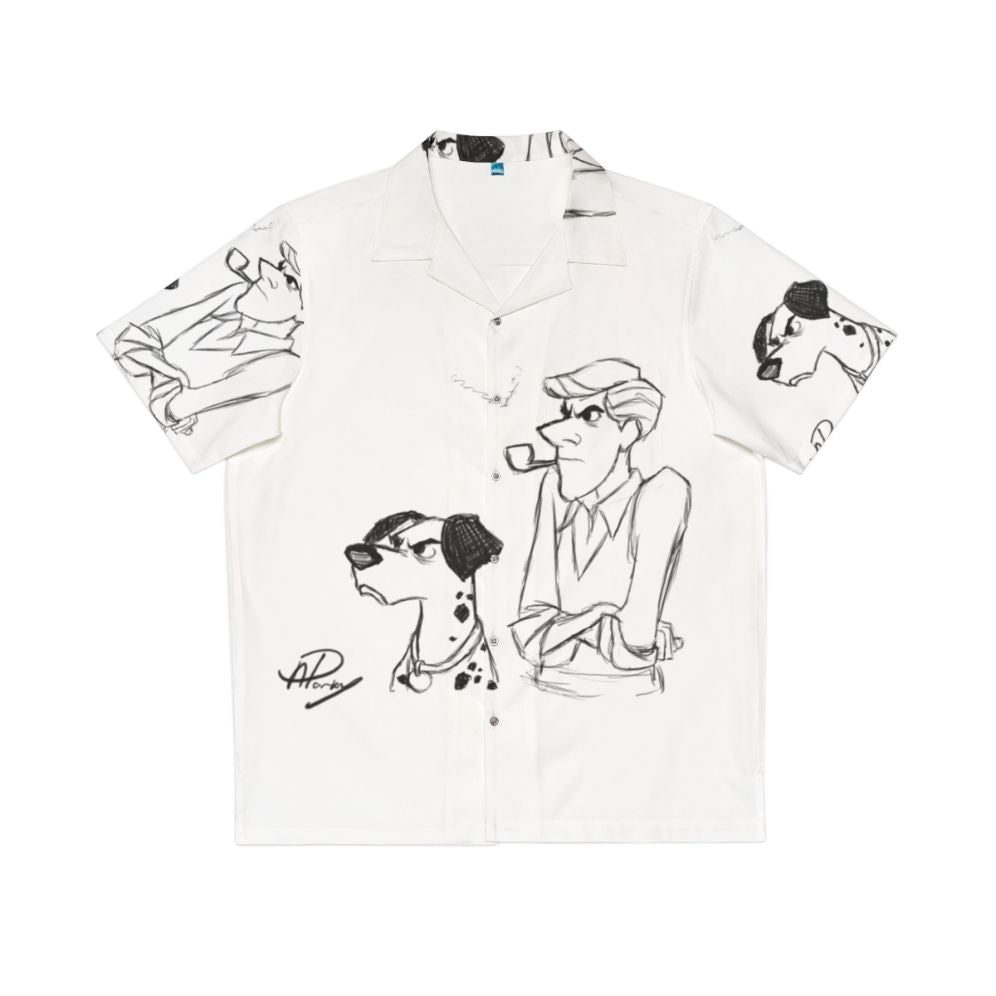 Pongo and Roger Sketch 101 Dalmatians Hawaiian Shirt