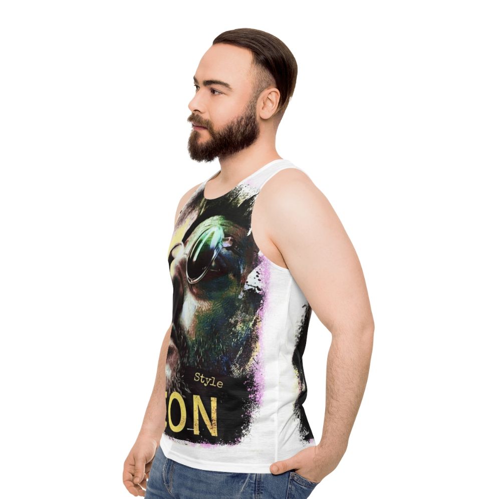 Geeky Leon the Professional Unisex Tank Top - men side