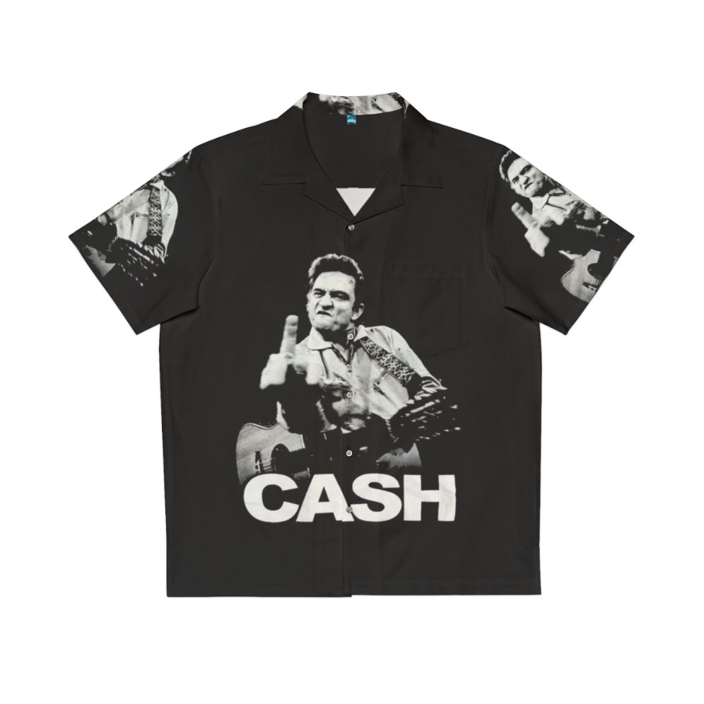 Action The Cash Face Johnny Cash Hawaiian Shirt