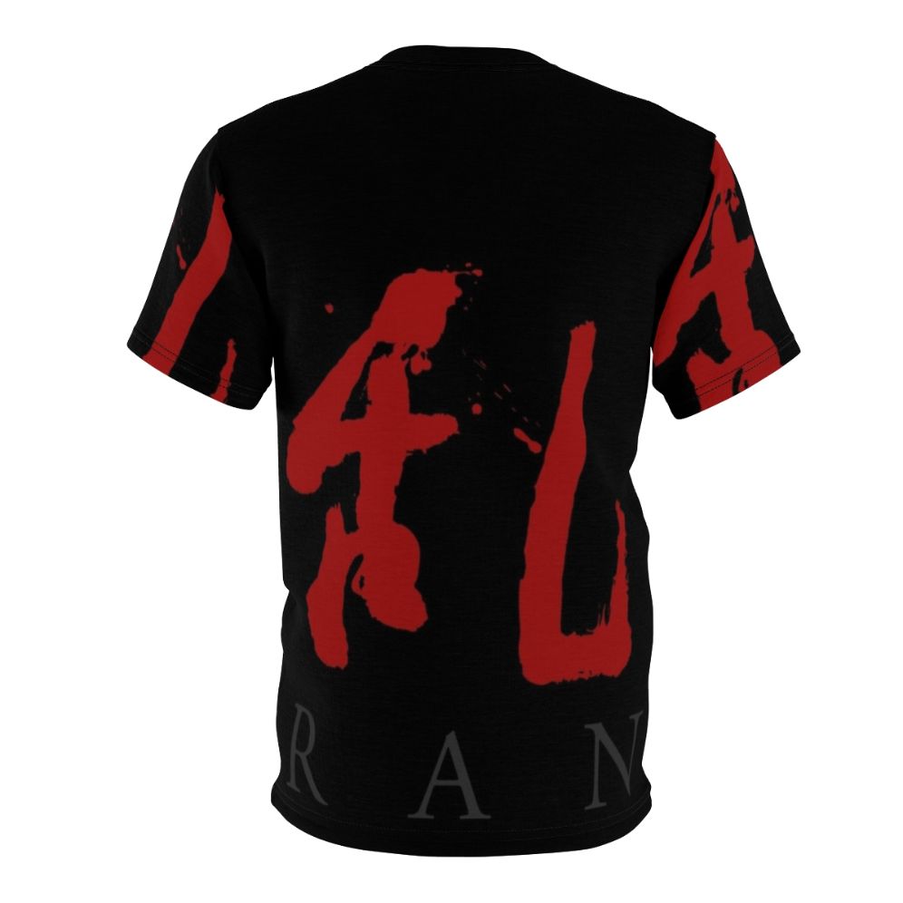 Akira Kurosawa inspired AOP t-shirt featuring samurai and classic film imagery - Back