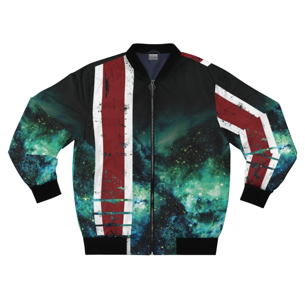 Mass Effect N7 Bomber Jacket with Armor Stripe Design