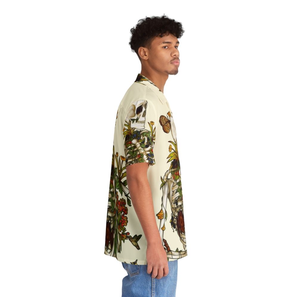 Botanical and skeletal Hawaiian shirt design - People Pight