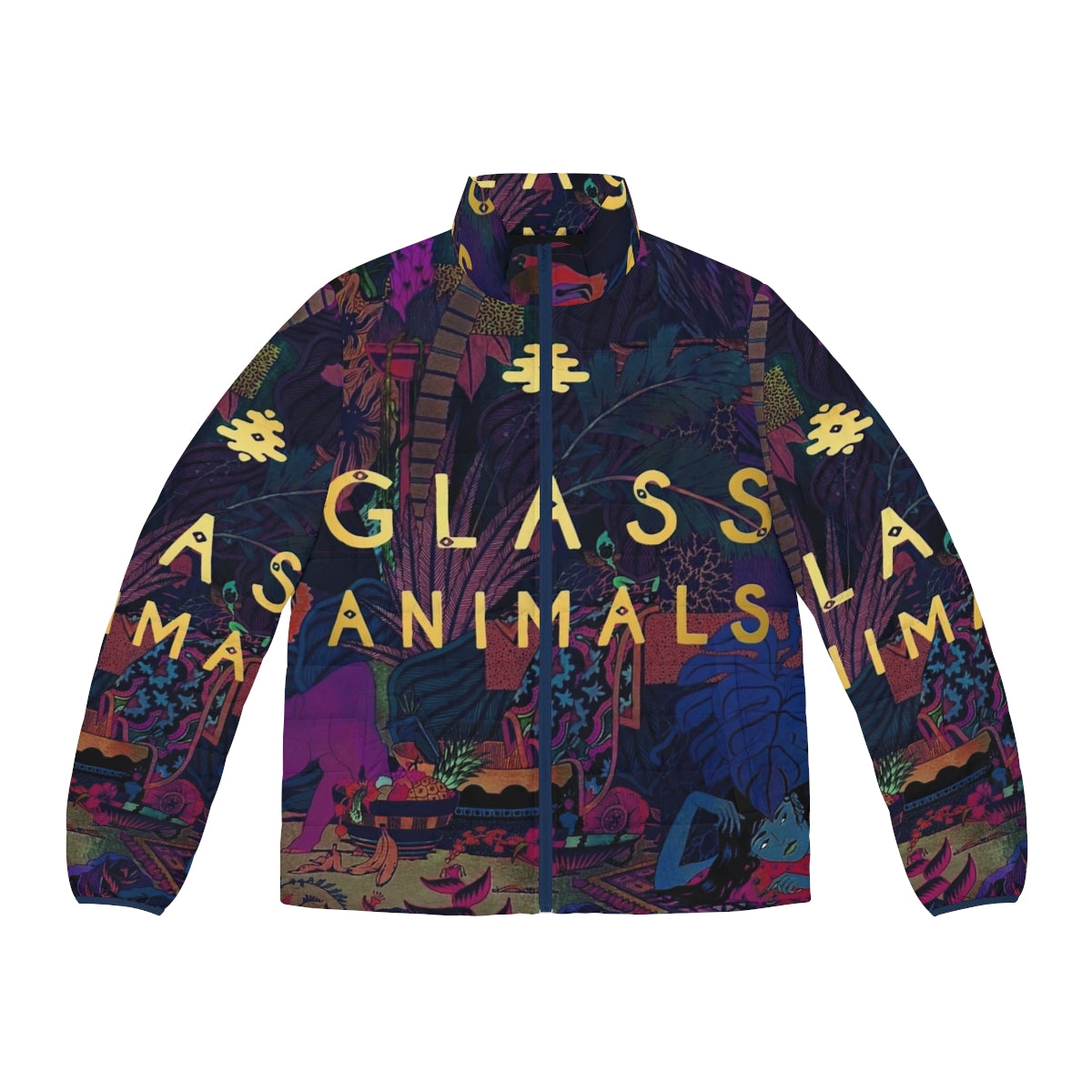 Glass Animals Puffer Jacket with Indie Band Graphic