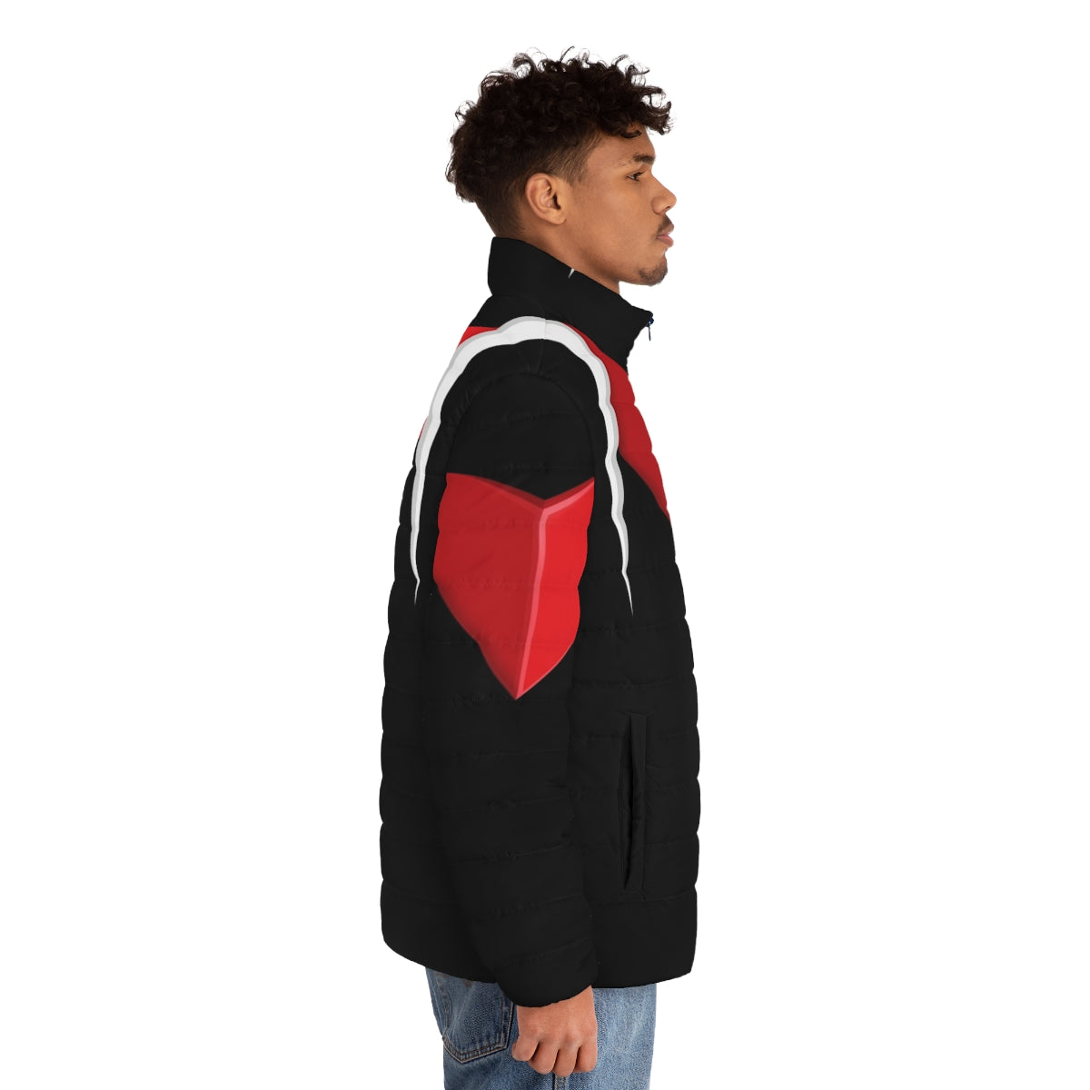 Grendizer Puffer Jacket with Mecha-Inspired Design - men side right