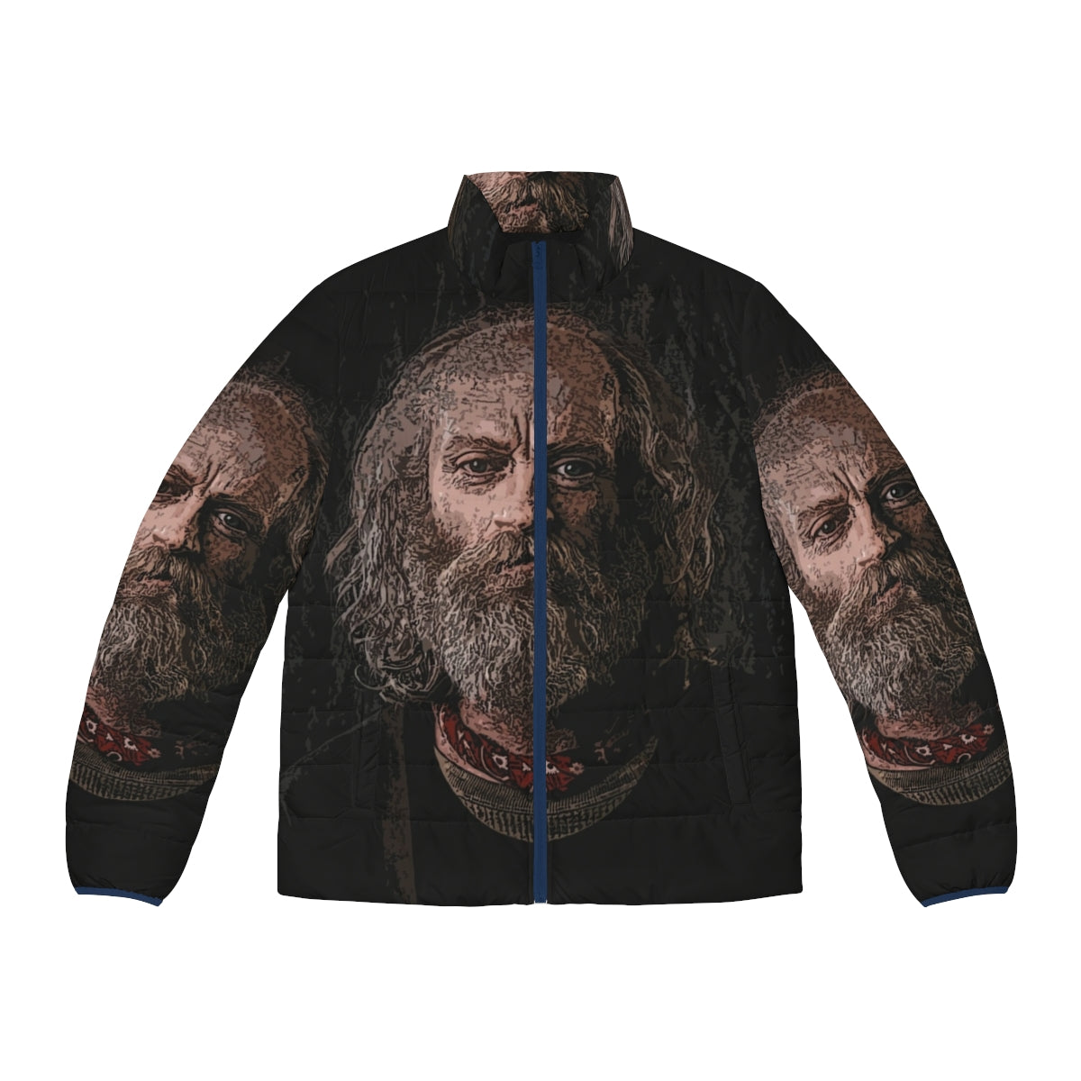 Z Nation Doc Portrait Puffer Jacket - Warm and Stylish Outerwear for Post-Apocalyptic Fans