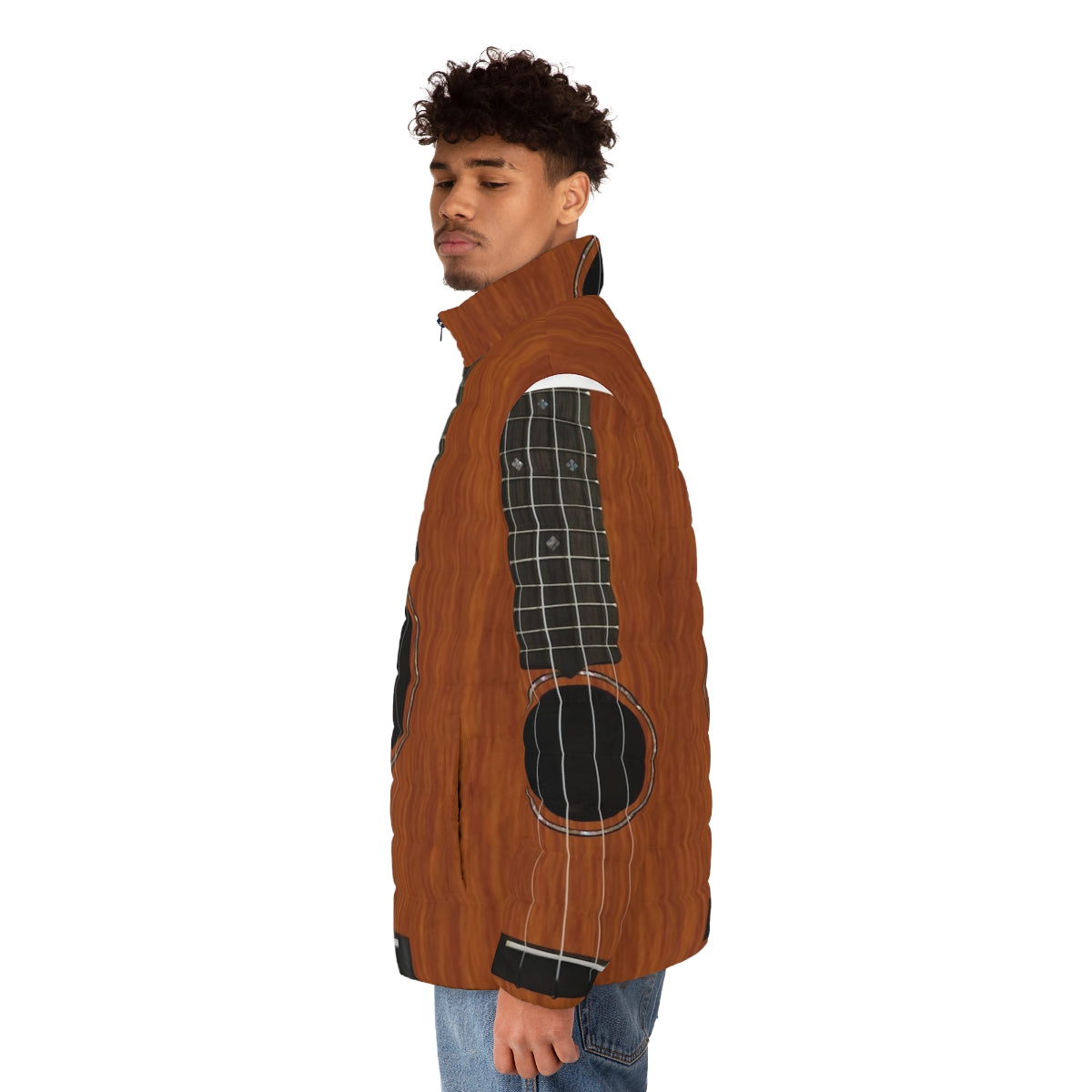 Ukulele Puffer Jacket - Cozy and Fashionable Outerwear for Music Lovers - men side left